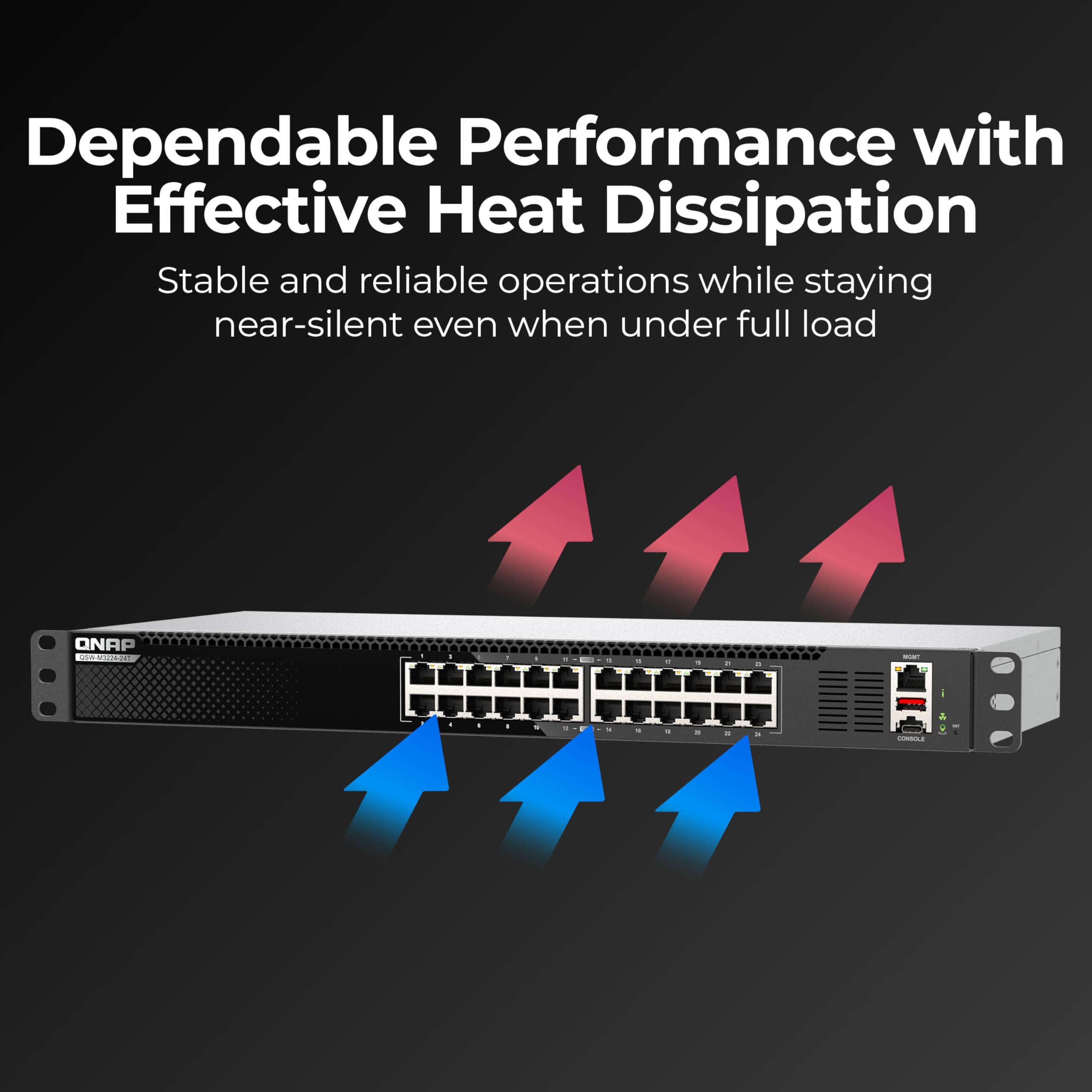QNAP 24-Port 1U Rackmount High-Density L3 Lite 10GbE Managed Switch ...